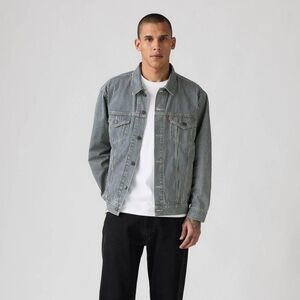 Levi's -  Men's Relaxed Fit Striped Trucker Jacket -  Blue